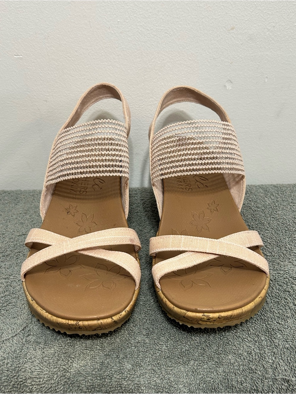Sketchers Beverlee High Tea Cali Luxe Foam Wedges Womens Size 11 Pink - Picture 6 of 14